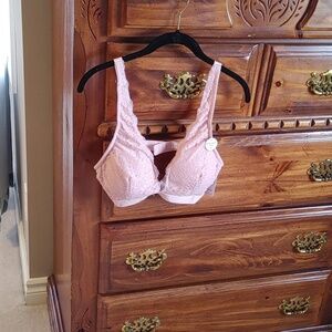 NWT Danskin Soft Lace Pink/Blush Bra XL